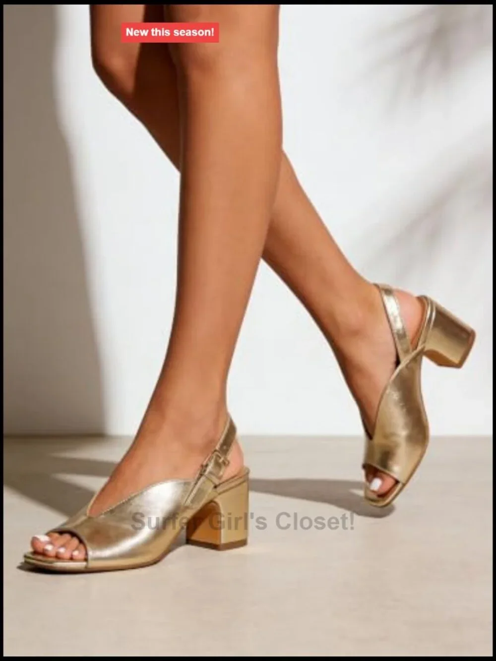 Women's Block Heel Sandals 2.5 Inch Square Peep Toe Slingback Dress Heels